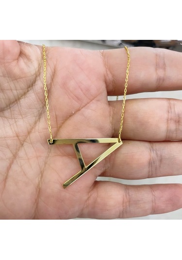 Simurg Jewellery Altın Kaplama Gümüş A Kolye