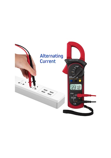 Lemestar Kırmızı Aneng St201 Klem Ampermetre: Dijital Multimetre, Akım-gerilim Ölçer, Depolama Çantası, Pil Hariç