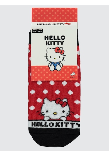 Hello Kitty Kız Çocuk 2'li Patik Çorap 2-12 Yaş Siyah Siyah