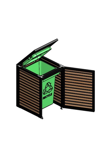 Alüminyum Çöp Kutusu Alüminyum Bahçe Gizleme Kutusu Alüminyum 120 Antasit