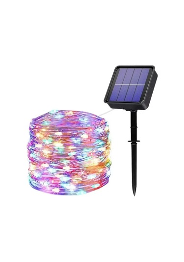 Hishopping50-300 Led Güneş Dize Işık Peri Işıkları Su Geçirmez Bahçe Noel Dekor 8 Modu 0-5wrgb RGB