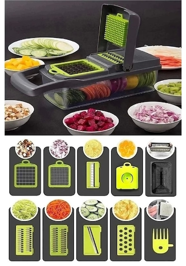 Mzf Çok Fonksiyonlu Sebze Doğrayıcı 13 Parça