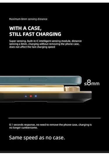 15w Kablosuz 4'ü 1 Arada Led Lambalı Kablosuz Şarj Ünitesi-gri