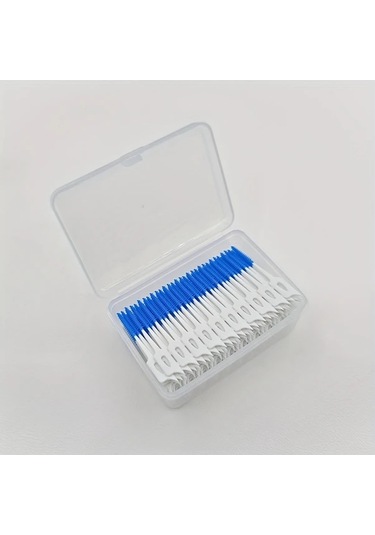 Willowhaven 200 Adet Mavi Yumuşak Diş Arası Fırçası Formaldehitsiz Ergonomik Plak Temizleme