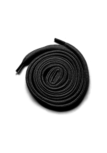 Siyah 1 Cm Kalınlığında 1 Çift Yassı Spor Ayakkabı Bağcığı Siyah