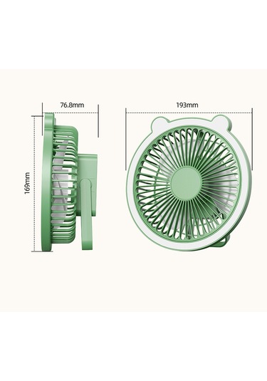 Aurora Usb Masa Lambası Elektrikli Fan Duvar Asılı Fan Yeşil