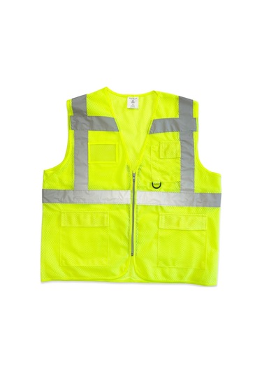 Cepli Fileli İkaz Yeleği Reflektörlü Fosforlu