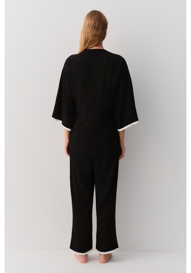 Suwen Cecilia Uzun Sabahlık Sh26102615012 Siyah