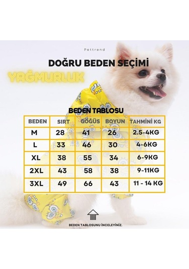Pembe Desenli Tulum Yağmurluk Köpek Kıyafeti Köpek Yağmurluğu