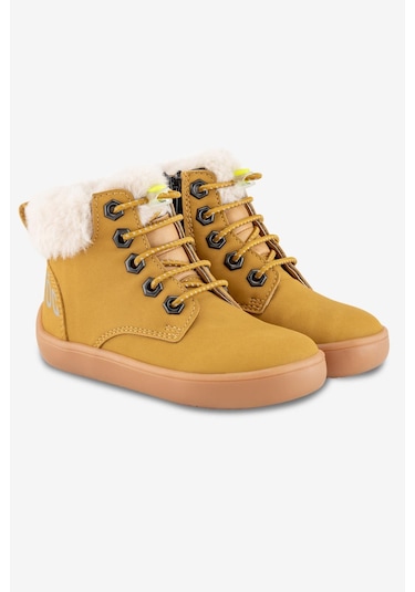 Hopfrög Furry Boots Sarı Nubuk Barefoot Çocuk Botu Sarı