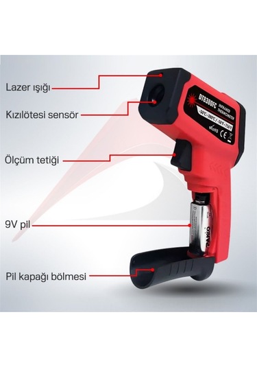 Dt8380fc Kızılötesi Lazerli Termometre 380 C