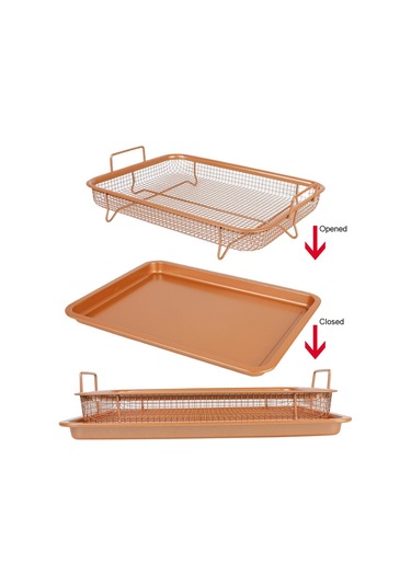 Yapışmaz Cips Sepeti Izgara Çıtır Örgü Yağ Kızartma Fırın Tepsisi Bakır Fırın Hava Fritöz Barbekü Paslanmaz Çelik Fırın Tepsisi Mutfak Aletleri Altın