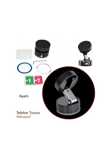 Carub Telefon Tutucu Mıknatıslı Ayaklı Ayarlı Siyah Br5901090 Siyah