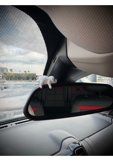 Sevimli Uyuyan Köpek Araba Dikiz Aynası Süsü - Araç İçi Aksesuar Süsü Mutfak Süsü Torpido Süsü Köpek