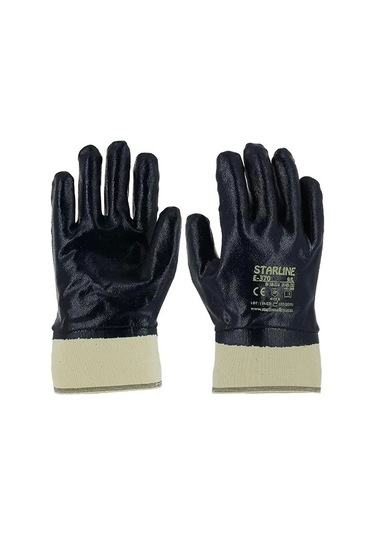 Starline Nitril Kaplama Petrol Eldiveni E370 370 Tam Kaplamalı Yüksek Dirençli Kaymaz Petrolcü