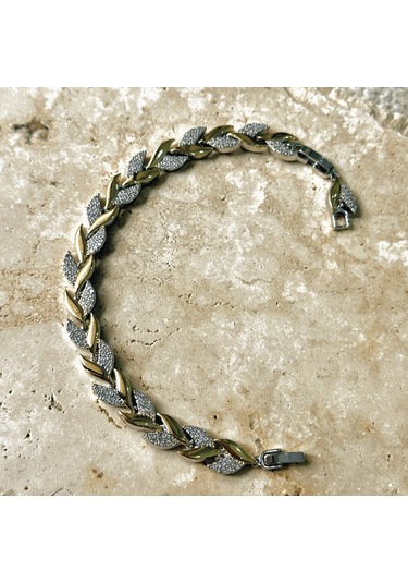 Vıp Seri Başak Zirkon Bileklik Gold