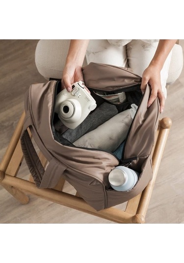 Didadodo Kadınlar İçin Şişme Spor Çantası - Ayakkabı Bölmeli Geniş Hacimli Seyahat Çantası Camel CAMEL