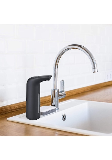 Xurunkeji Köpüren El Sabunu Dispenseri, Temassız Otomatik Sabunluk, Banyo İçin Bulaşık Deterjanı Otomatik Sensörlü Sabunluk Siyah