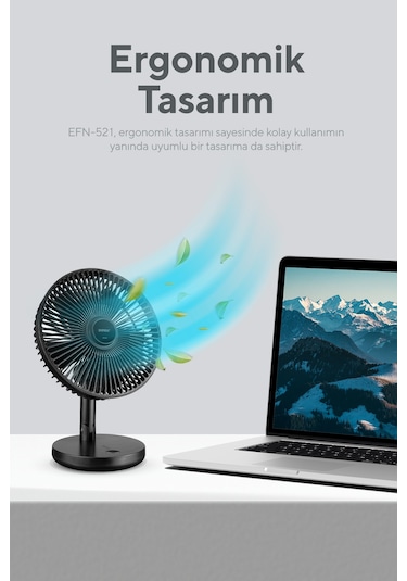 Everest Efn-521 Masaüstü Şarj Edilebilir Siyah