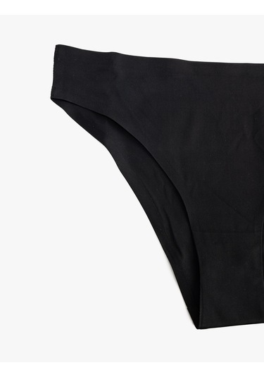 Koton Vücudu Saran Hafif Kumaş Rahat Kalıp Dikiş İzi Görünmez Brazilian Külot Siyah 5slk30117mk Siyah