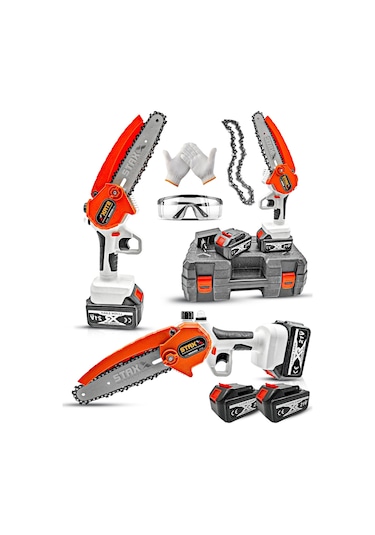 Staxx  Kömürsüz Seri Yağ Pompalı Akülü Dal Budama Bıçkı Makinesi