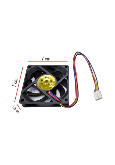 7 Cm 12v 4 Pinli Fan 7cmx7cmx1.5cm 12v 7cm Fan
