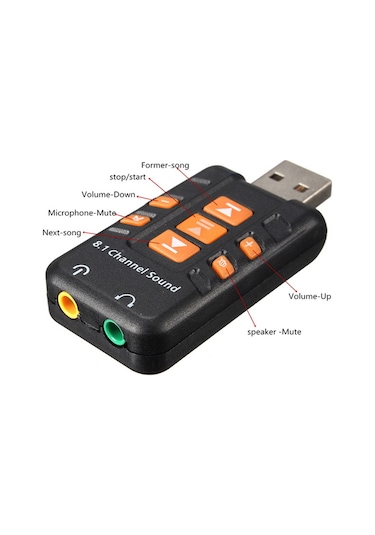 Wozlo 8.1 Kanal USB Ses Kartı