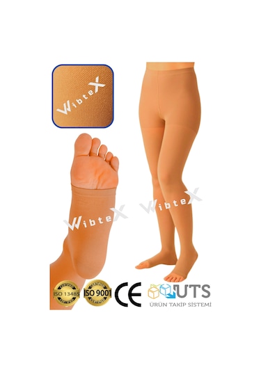 Wibtex Külotlu Varis Çorabı Açık Burun Ten Rengi