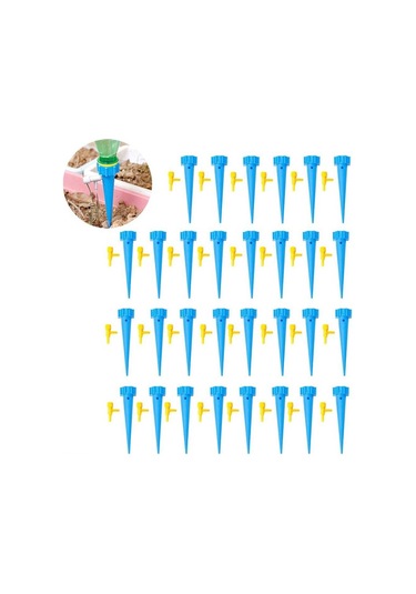Fortunelane Otomatik Sulama - Damla Sistemi - 30 Adet Mavi Set, Bitki İçin Su Ayarlı Çok Renkli
