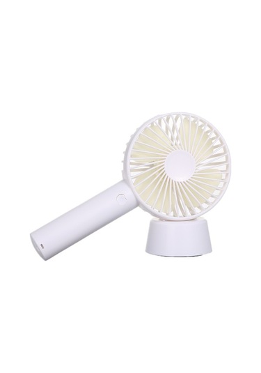 Fortunelane Usb Şarjlı Taşınabilir Masaüstü Fan, Elde Kullanım İçin Temiz, Hız Ayarlı, Beyaz