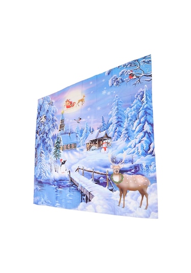 Xindoker Noel Dekorasyonu Tapestri: Yüksek Kaliteli Polyester Duvar Örtüsü, 150x130cm, Noel Desenli, Çok Amaçlı Ev Dekoru Ve Parti Arka Planı Diğer