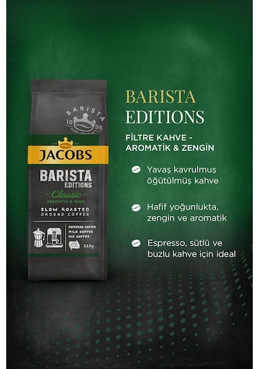 Jacobs Barista Editions Classic Filtre Kahve  Zengin Aroma 225 G