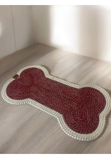 Kedi, Köpek Evcil Hayvan Mama Matı, Paspası - Bordo