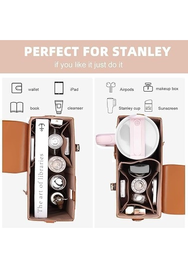Stanley Kupası İçin Çanta, Tutucu İle Açık Hava Crossbody Su Kupası Depolama Çantası 140l