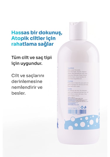 Babyton Atopik Çok Kuru Ve Hassas Ciltler İçin Saç Vücut Şampuanı 400 ML
