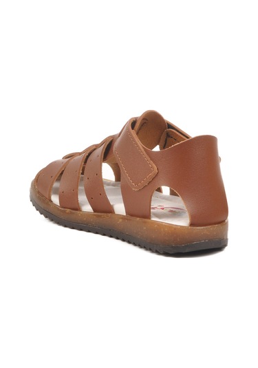 Taba Cırtlı Hafif Unisex Çocuk Sandalet 17370 B Taba