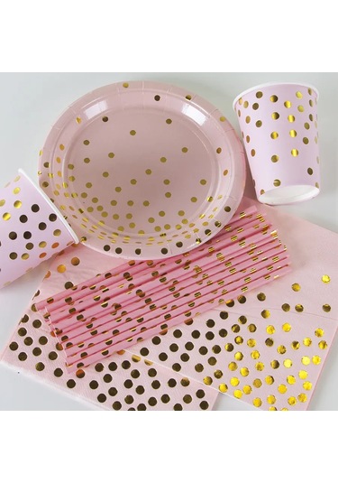 Davajdarit' Tek Kullanımlık Parti Pembe Konfeti Tatlılar İçin Kumanyalar 423529696 100 adet