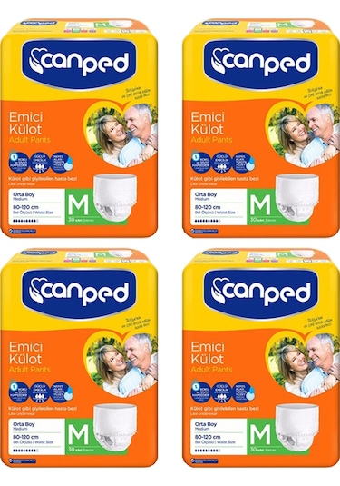 Canped Emici Külot Hasta Bezi Orta Boy M 4 x 30'lu