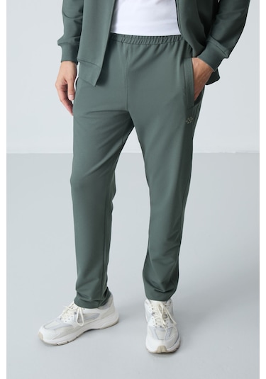 Tommy Life Haki Pamuklu Kalın Yumuşak Dokulu Comfort Fit Basic Erkek Eşofman Takım - 85260 Haki