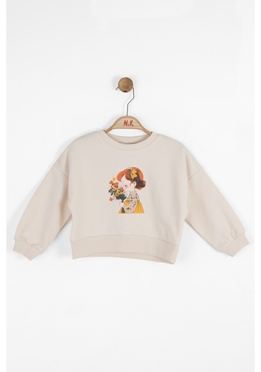 Nk Kids Kız Çocuk Sweatshirt 37602 Krem