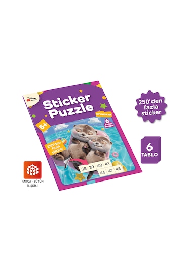 Playever Sticker Puzzle - Uykucular, Çıkartmalı Yapboz Etkinlik Kitabı