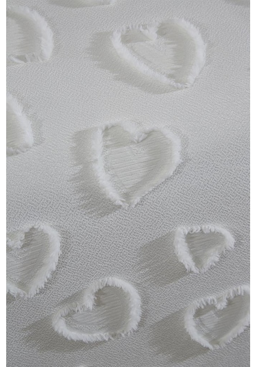Çeyiz Diyarı Pure Love 3 Parça Çift Kişilik Pike Takımı Krem Krem