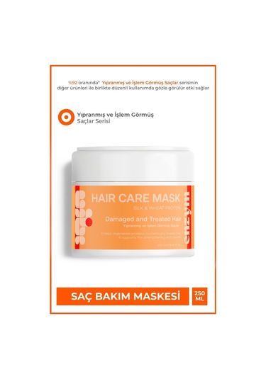 Enzym Cosmetics Kuru Yıpranmış ve İşlem Görmüş Saçlar için Bakım Maskesi 250 ML