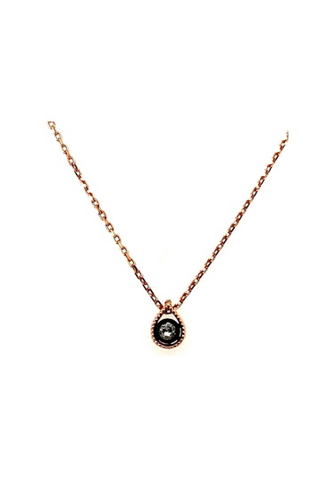 Zümrüt Sarraf 8 Ayar Altın 0.03 Ct Tek Damla Elmas Kolye