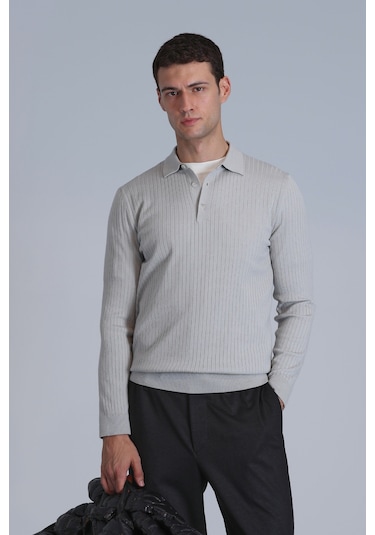 Lufian Aden Erkek Kazak Açık Gri Açık Gri 112090127100180 Açık Gri