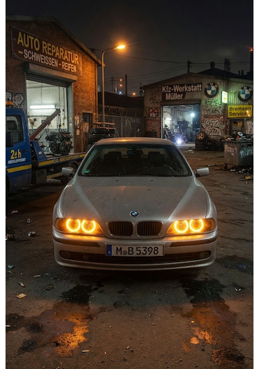 Bmw E39 Led Angel Halka Seti Amber Turuncu Renk Premium Görüntü