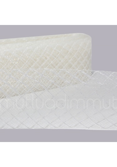 Mutluadim 4,5Cm X 25Metre Koton Baklavalı Gren Esnek Kurdela Gelinlik-Krem