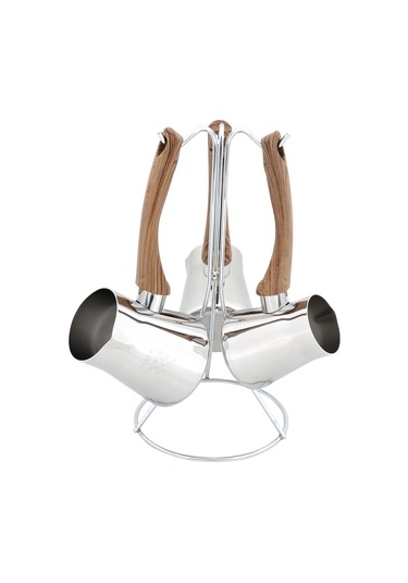 Serenk Definition Standlı 4  Parça Çelik Cezve Seti