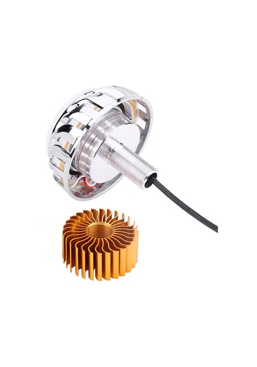 Xiyyadms Motorcycle Led Ön Farı, Çift Melek Gözü, Flaş Fonksiyonu, Hızlı/alçak Işık, Uçak Alüminyum Kasa, Evrensel Uyum 12-80v