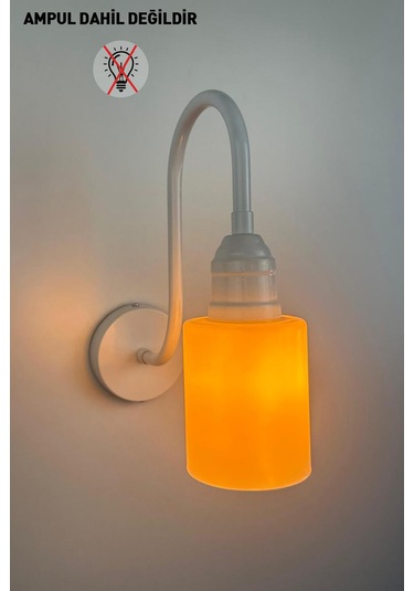 Voltix Beyaz Metal Aplik Mutfak İç Mekan Salon Cafe Ofis Pastane Modern Dekoratif Aplikleri Beyaz